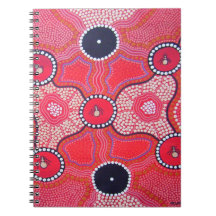 Honey Ant Dreaming Aboriginal Art Foto Notebook