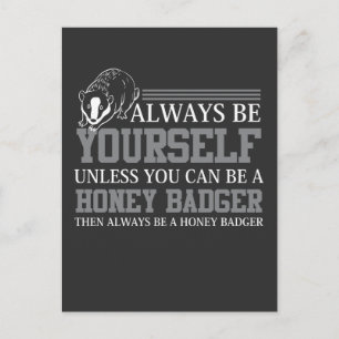 Honey Badger African Mammal Favorite Forest Animal Postkarte