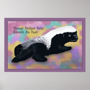Honey Badger Baby Poster -60x40 - oder kleiner