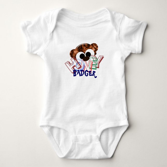 Honey Badger Baby Strampler (Vorderseite)