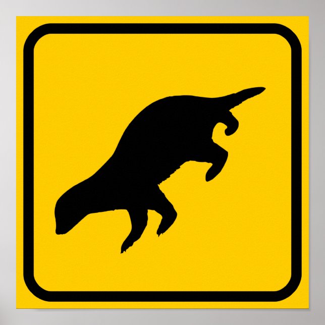 Honey Badger Crossing Sign Poster (Vorne)