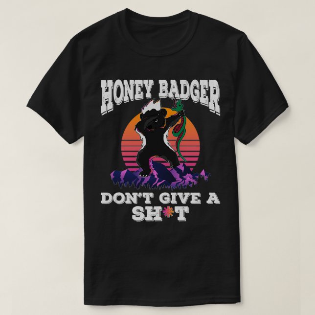 Honey Badger Dont geben ein Design Dabbing Tier T-Shirt (Design vorne)