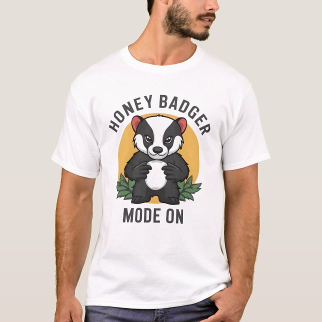 Honey Badger Fearless Wildtiere T-Shirt (Vorderseite)