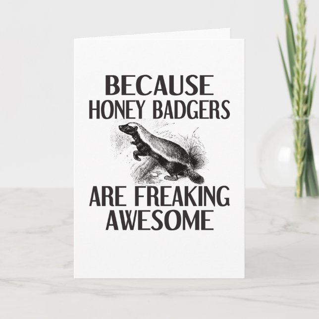 Honey Badger gibt Animal Honey Badger Lover Karte (Vorderseite)