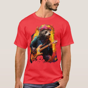 Honey Badger Gitarre spielen T-Shirt