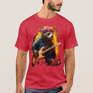 Honey Badger Gitarre spielen T-Shirt
