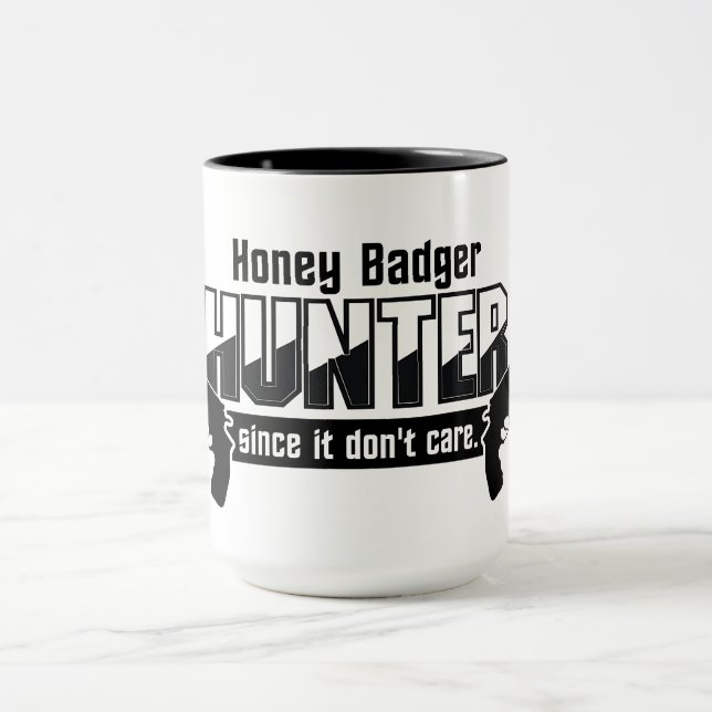 Honey Badger Hunter Tasse - wählen Sie Stil & Farb (Zentrum)