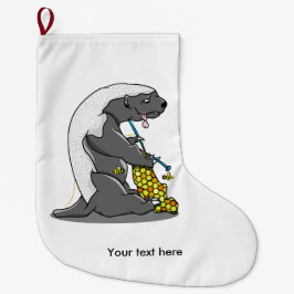 Honey Badger Knittern Großer Weihnachtsstrumpf