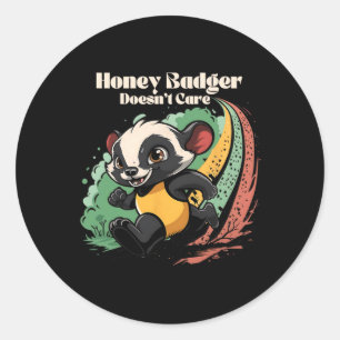Honey Badger kümmert sich nicht um Süße Tier Lover Runder Aufkleber
