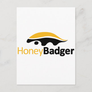 Honey-Badger-Logo Postkarte