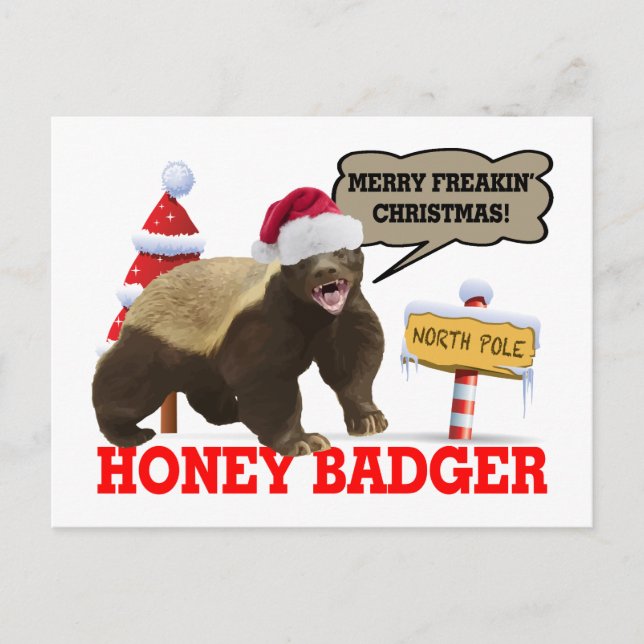 Honey Badger Merry Freakin's Weihnachten (Vorderseite)