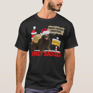 Honey Badger Merry Freakinx27 Weihnachten T-Shirt