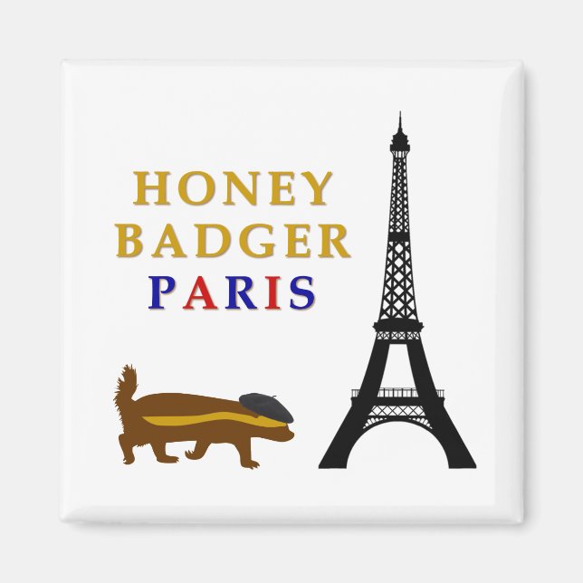 Honey Badger Paris Magnet (Vorne)