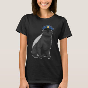 Honey Badger Polizist Police hat Polizei T-Shirt