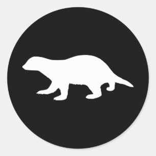 Honey Badger Runder Aufkleber