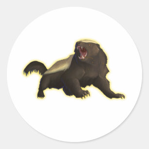 Honey Badger Runder Aufkleber