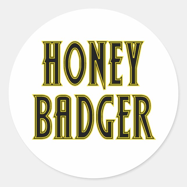 Honey Badger Runder Aufkleber (Vorderseite)