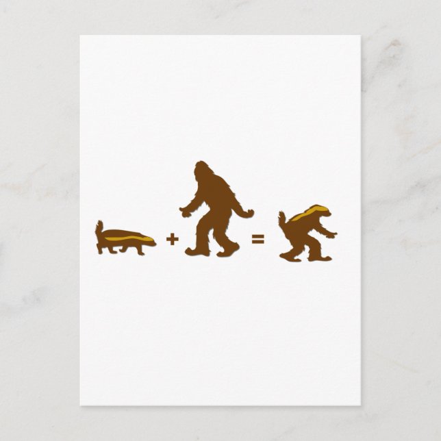 Honey Badger Sasquatch Hybrid Postkarte (Vorderseite)
