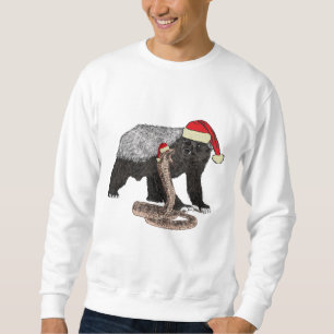 Honey Badger Schlange Badass Weihnachten Sweatshirt