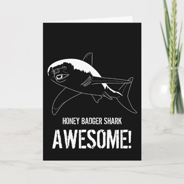 Honey Badger Shark (Geburtstag) Karte (Vorderseite)