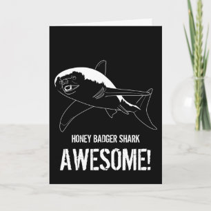Honey Badger Shark (Geburtstag) Karte