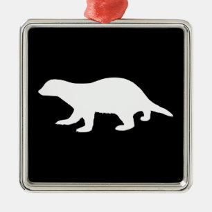 Honey Badger Silbernes Ornament