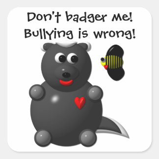Honey Badger und Honey Bee Quadratischer Aufkleber