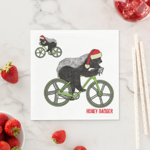 Honey Badger Weihnachtsbadass Fahrrad Serviette