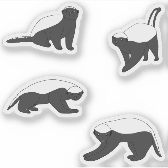 Honey Badgers Aufkleber (Vorderseite)