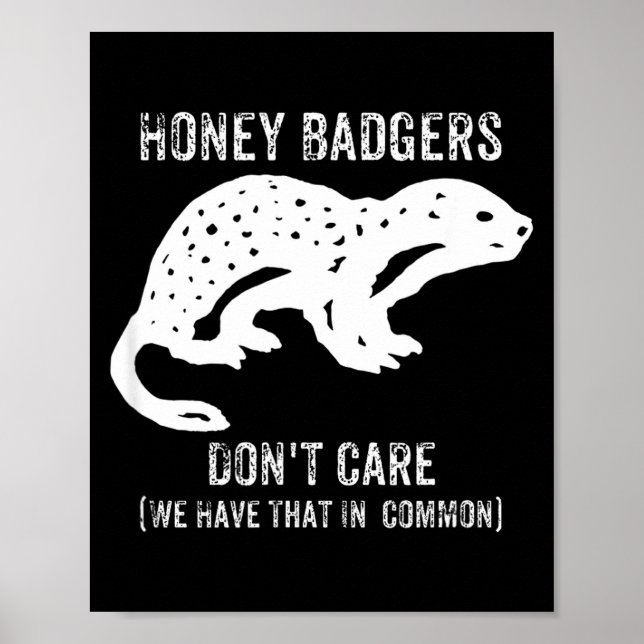 Honey Badgers Don't Care S  Poster (Vorne)