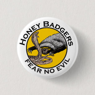 Honey Badgers Federn keine böse gelbe Beängstigend Button