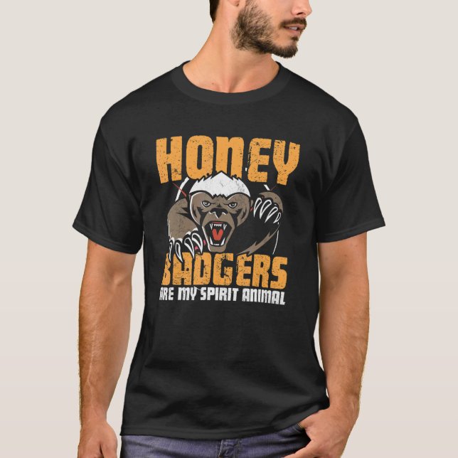Honey Badgers My Spirit Animals Honey Badger T-Shirt (Vorderseite)