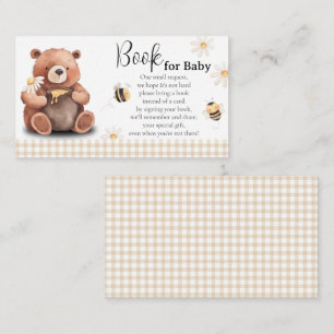Honey Bear and Bear Book for Baby Shower Begleitkarte