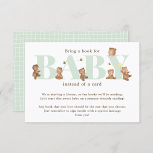 Honey Bear Book for Baby Card Begleitkarte