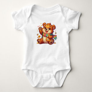 Honey Bear Delight Baby Strampler