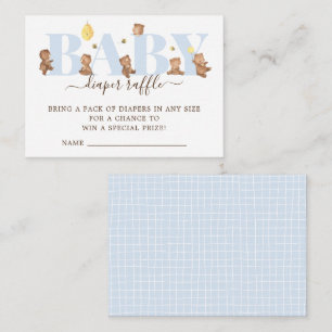 Honey Bear Diaper Umschließungskarte Begleitkarte