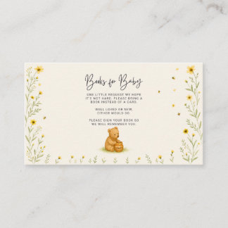 Honey Bear Floral Baby von Büchern Platzkarte