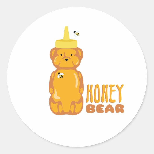 Honey Bear Runder Aufkleber (Vorderseite)