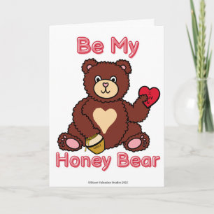 Honey Bear Valentine's Day Card Karte
