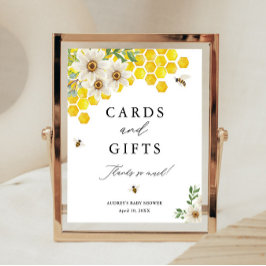 Honey Bee and Daisy Cards and Gifts Dusche Display Poster