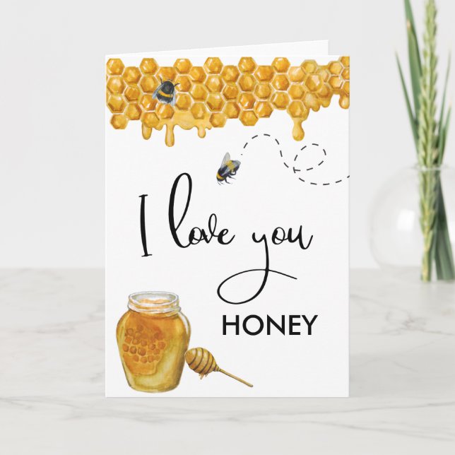 Honey Bee Anniversary Liebe Karte (Vorderseite)