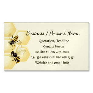 Honey Bee Apiary Business Custom Business Card Magnetische Visitenkarte