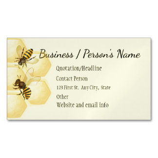 Honey Bee Apiary Business Custom Magnetische Visitenkarte