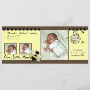 Honey Bee Baby Birth Ankündigung