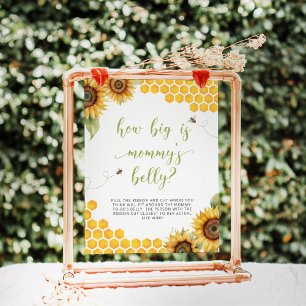Honey Bee Baby Dusche wie groß ist Mama's Bauch Poster