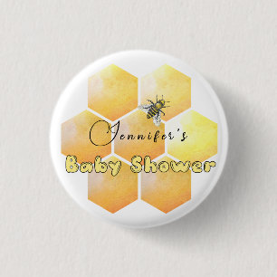 Honey Bee Baby Shower Button