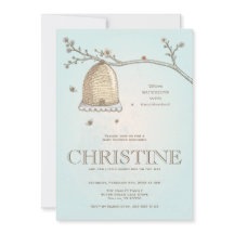 Honey Bee Baby Shower Einladung