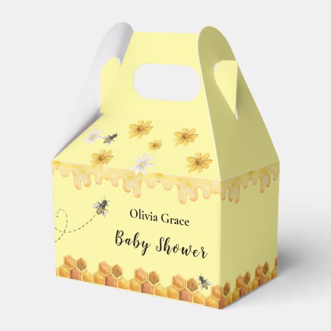 Honey Bee Baby Shower Geschenkschachtel (Vorderseite)