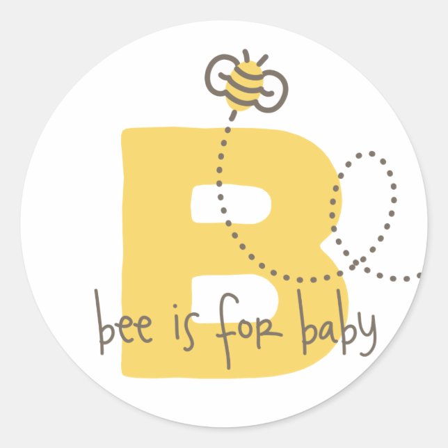 Honey Bee Baby Shower Stickers (Vorderseite)