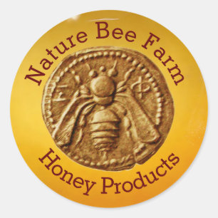HONEY BEE / BEEKEEPER BEEKEEPING LIPPLILIEN RUNDER AUFKLEBER